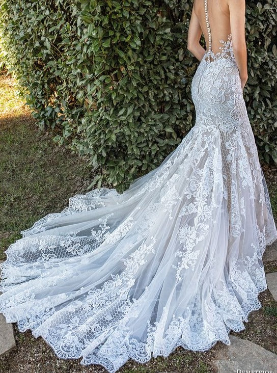 Ivory Embroidered Lattice Lace - Kiri