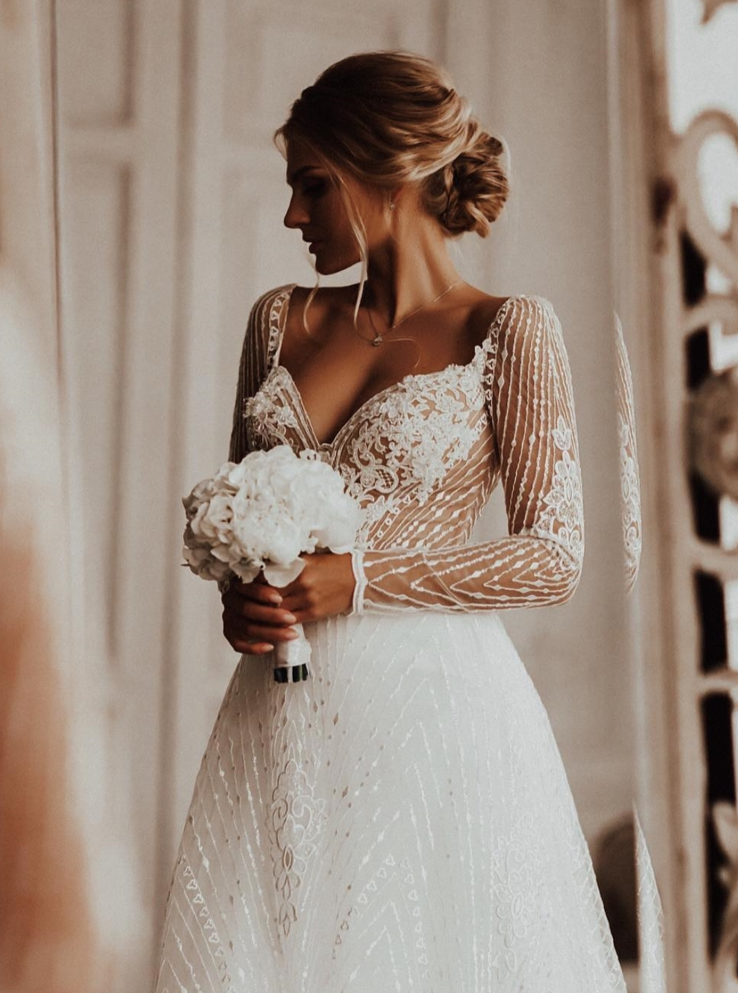 Ivory Beaded Lace - Love