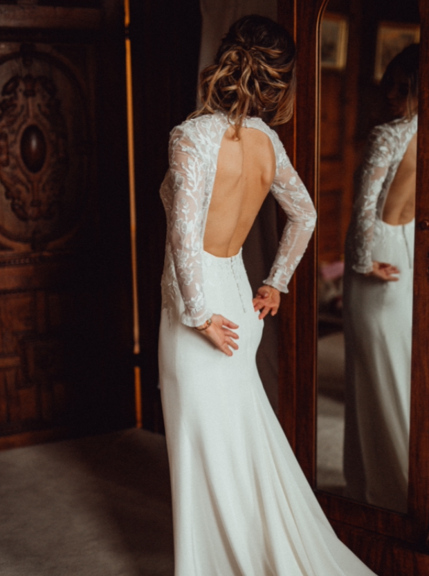 White Embroidered Lace - Janine