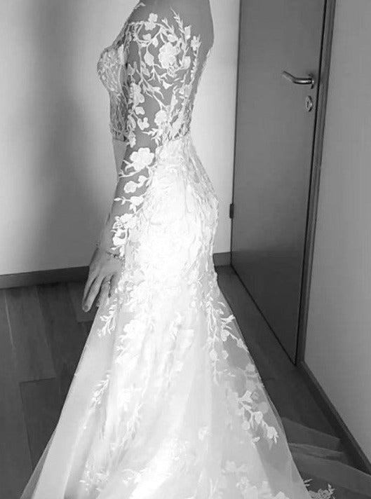 Ivory Embroidered Lace - Janine