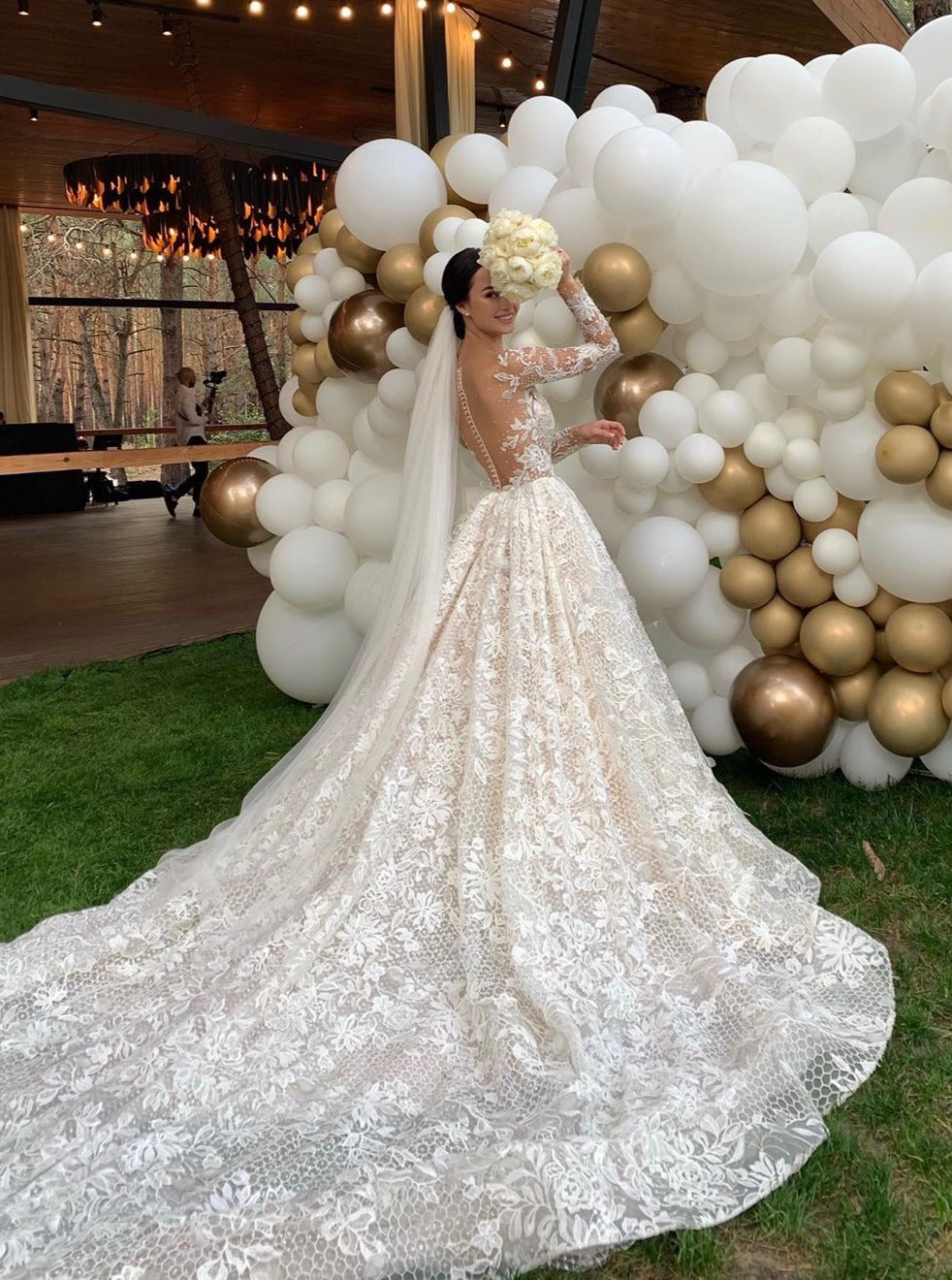 Ivory Embroidered Lattice Lace - Kiri