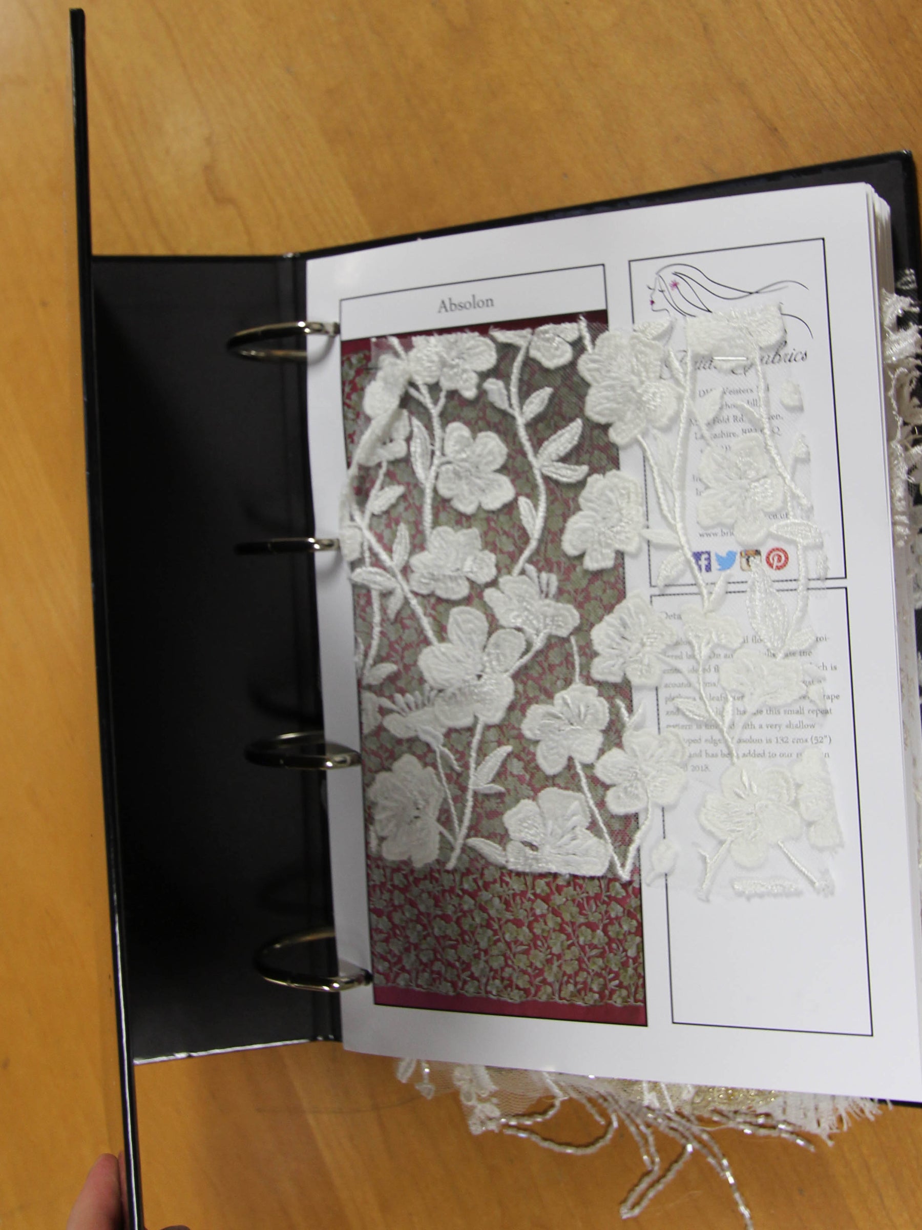 Sample Book - Lace (Customer's own Choice)