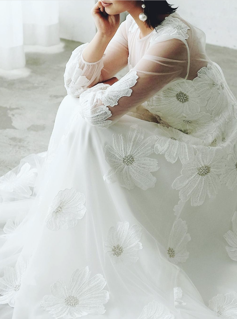 Ivory Embroidered Lace - Liezel