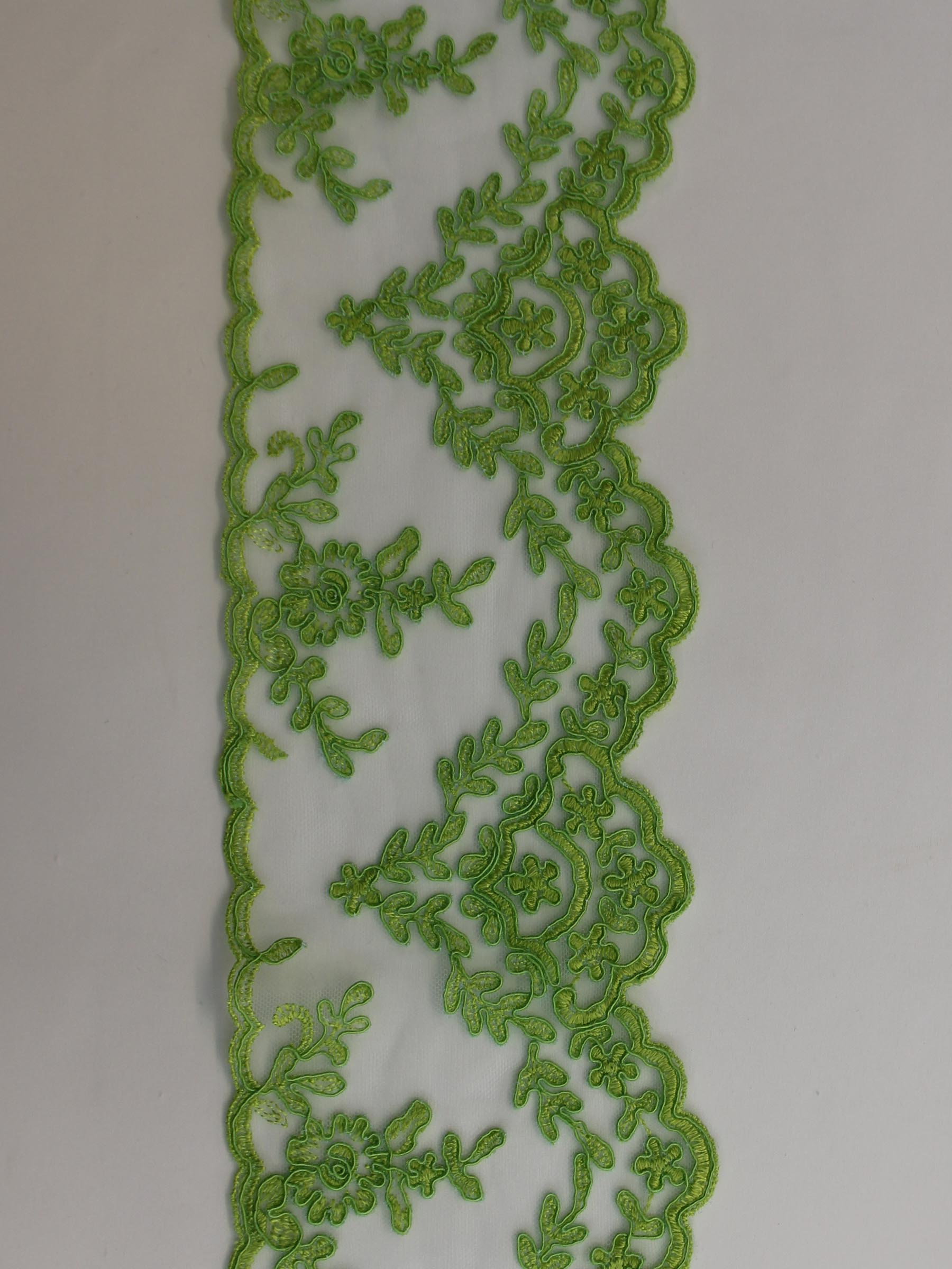 Tropical Green Lace Trim - Kansas