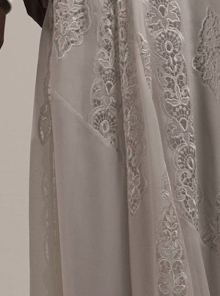 Ivory Embroidered Lace - Ursula