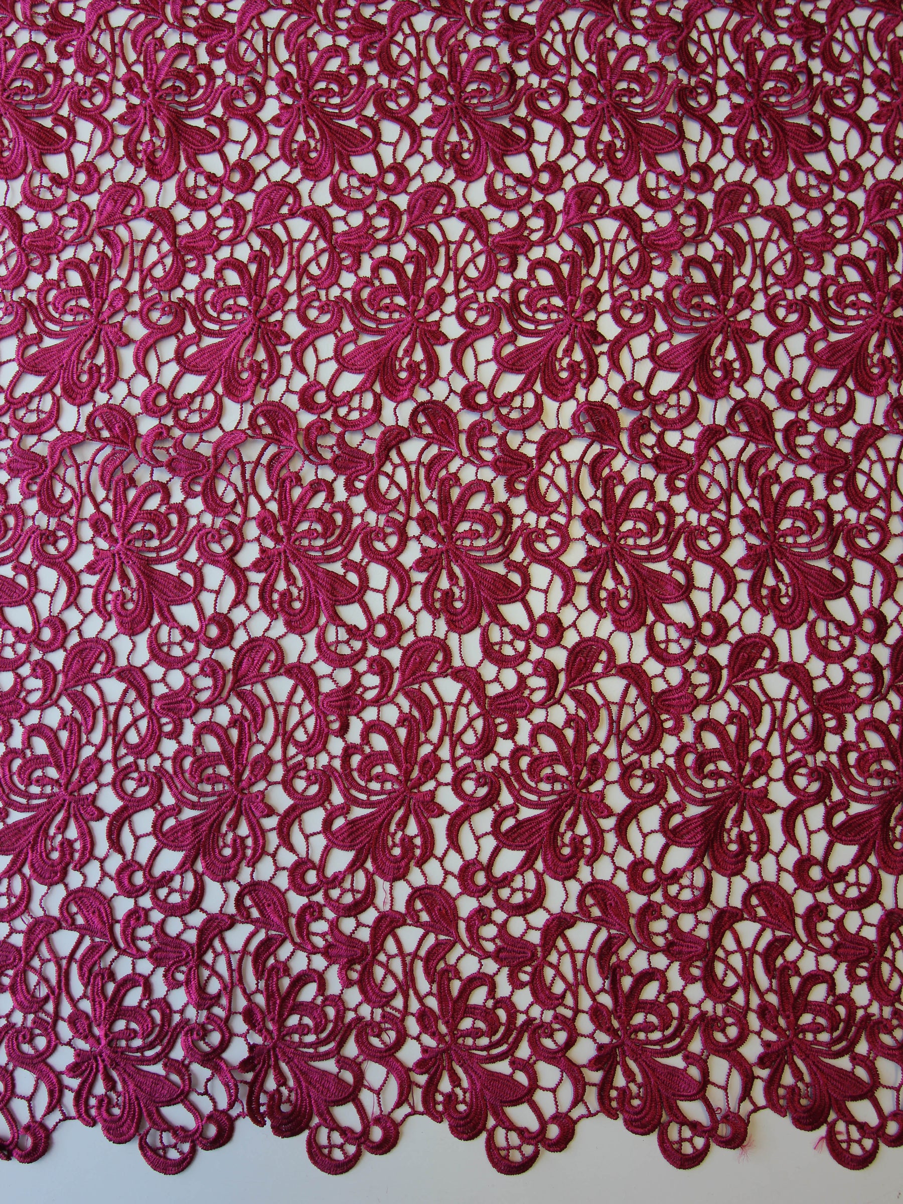 Magenta Guipure Lace - Reese