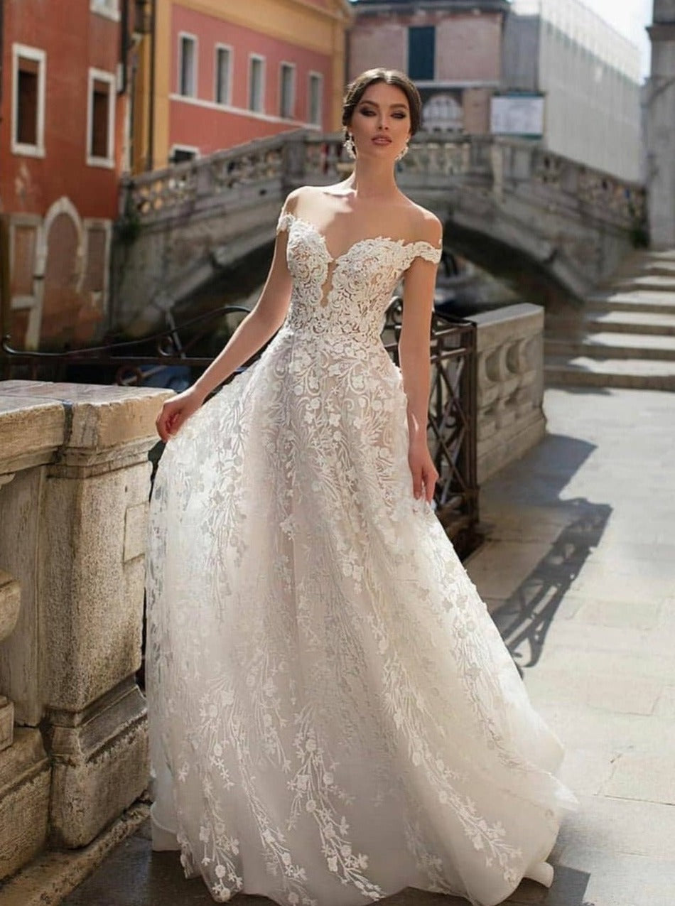 Ivory 3D Embroidered Lace - Milena