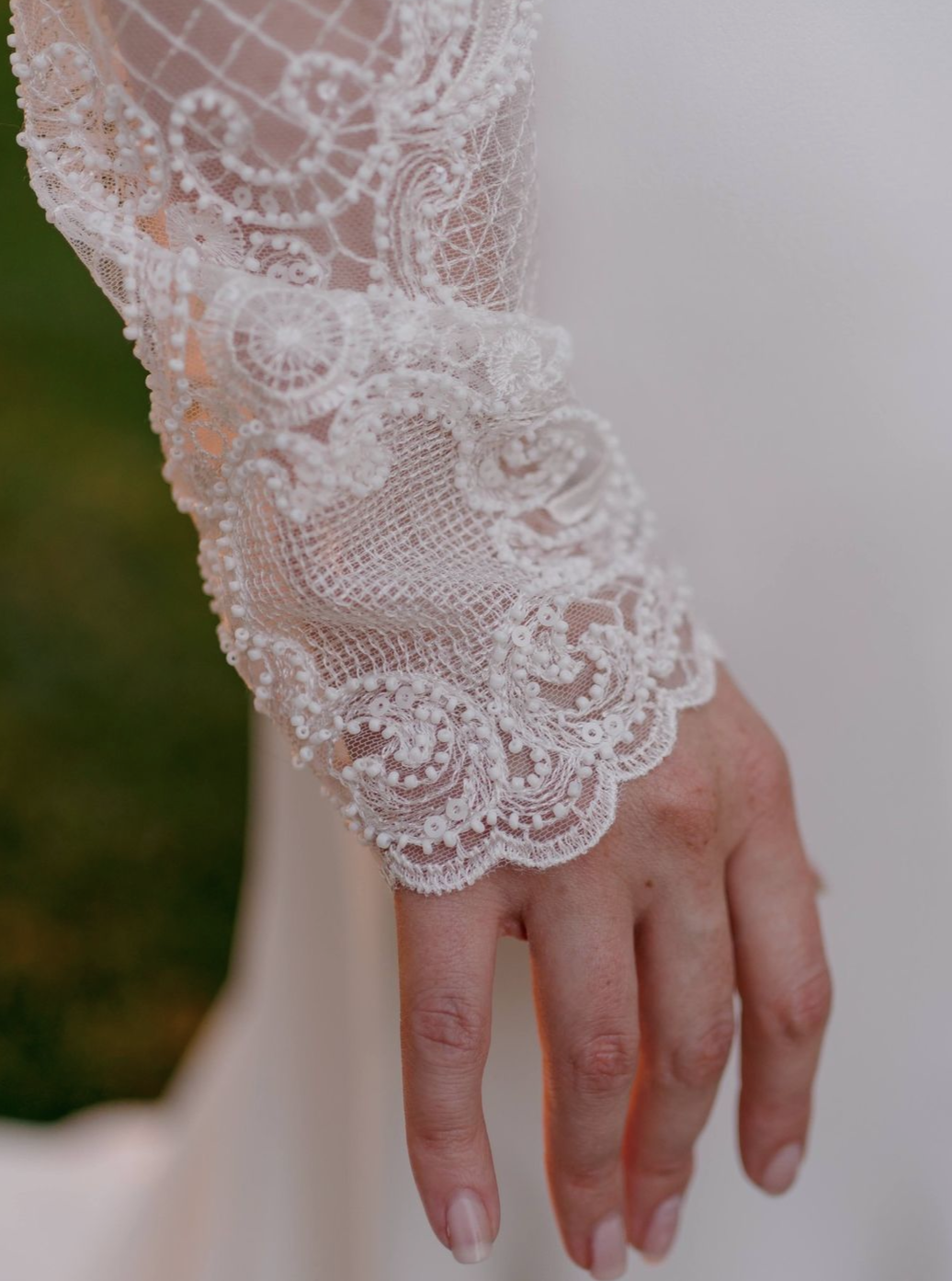 Ivory Beaded Lace - Monroe