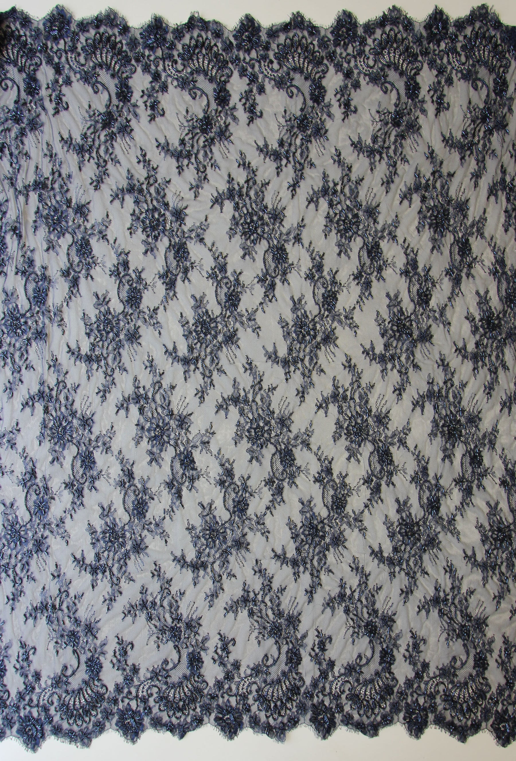 Navy Beaded Lace - O'Hara