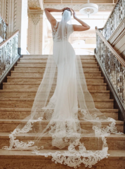 Ivory Sequinned Lace Appliques - Nymph