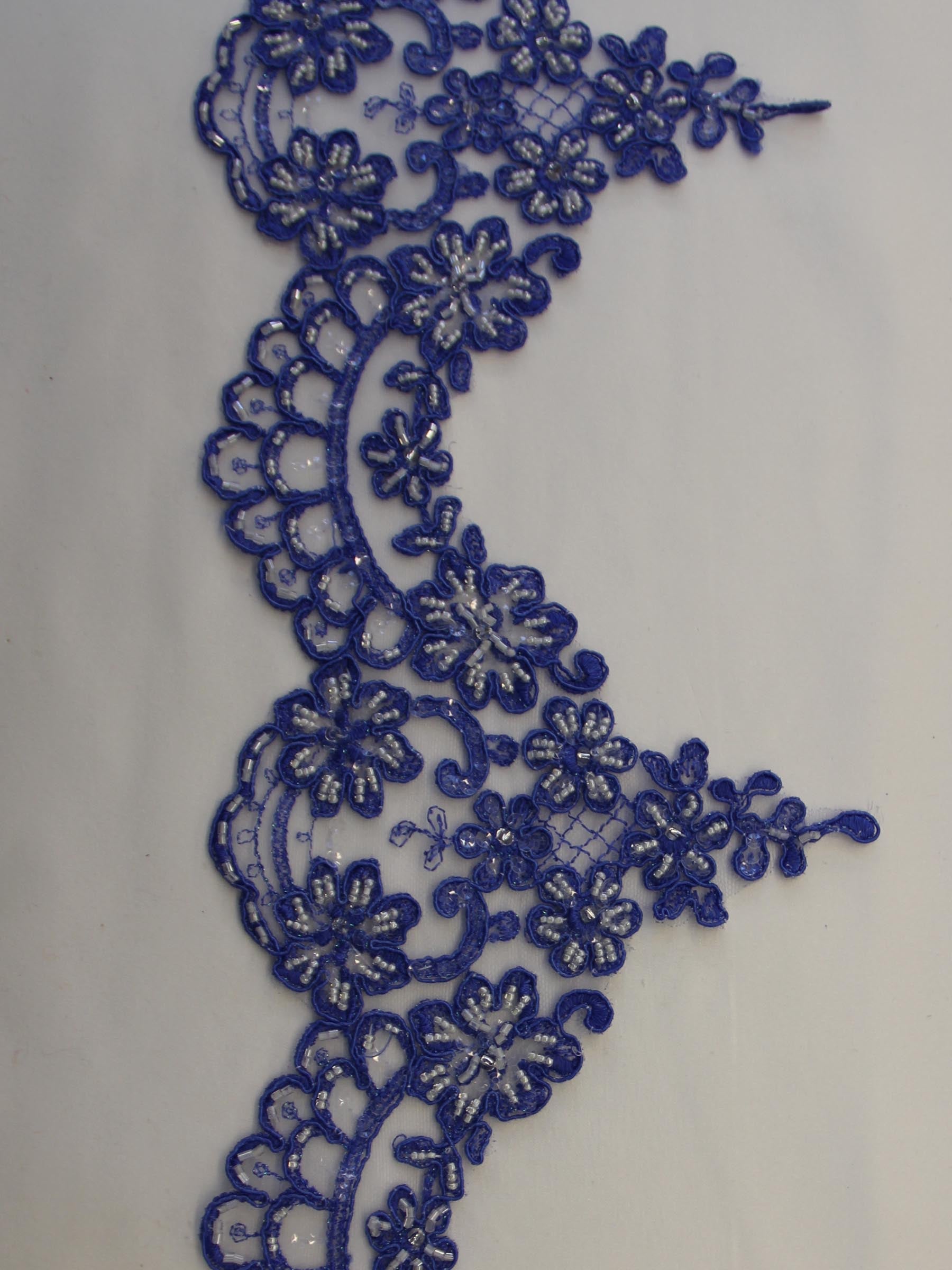 Ocean Blue Lace Trim - Alexandra