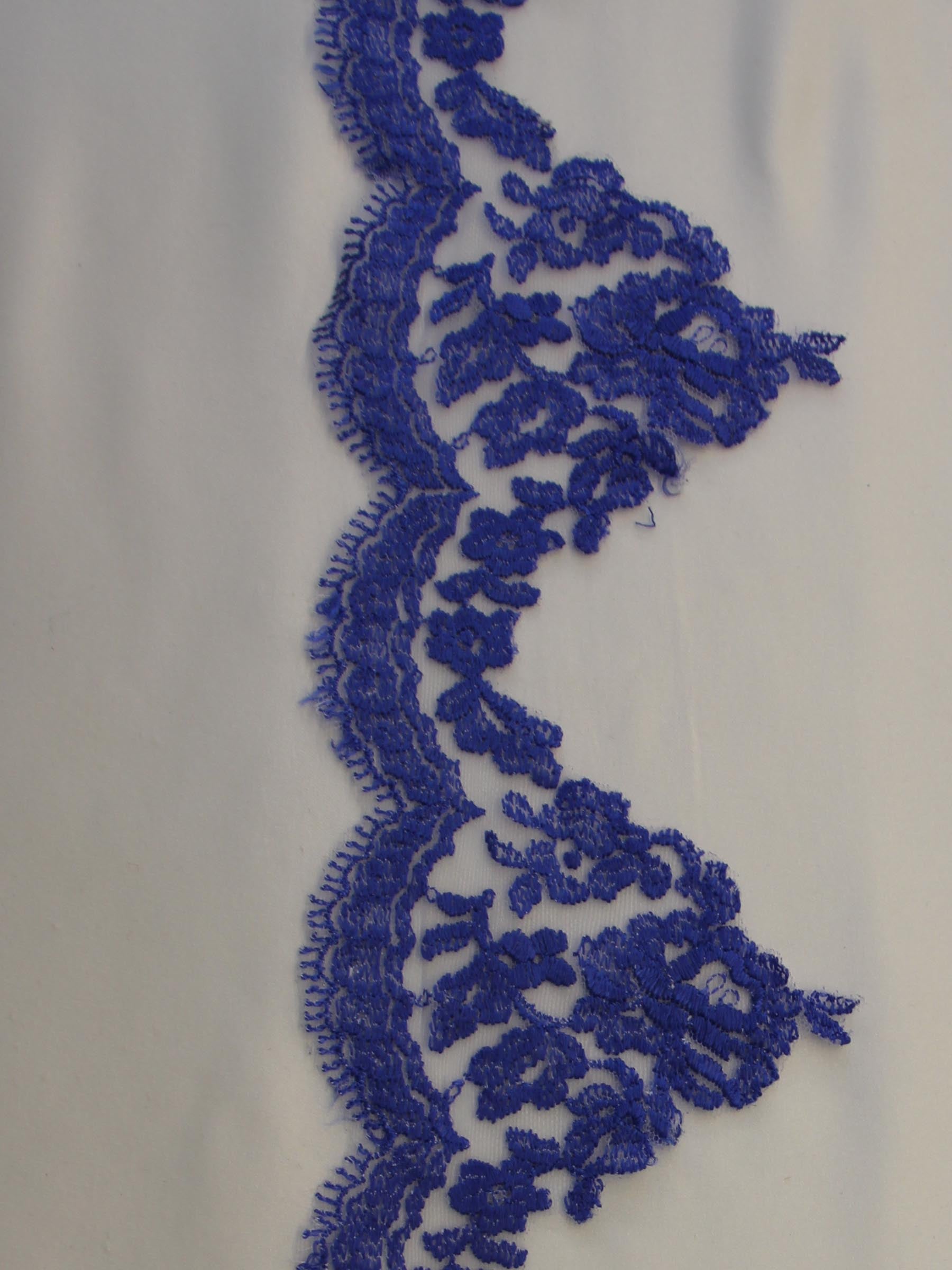 Ocean Blue Lace Trim - Dominique