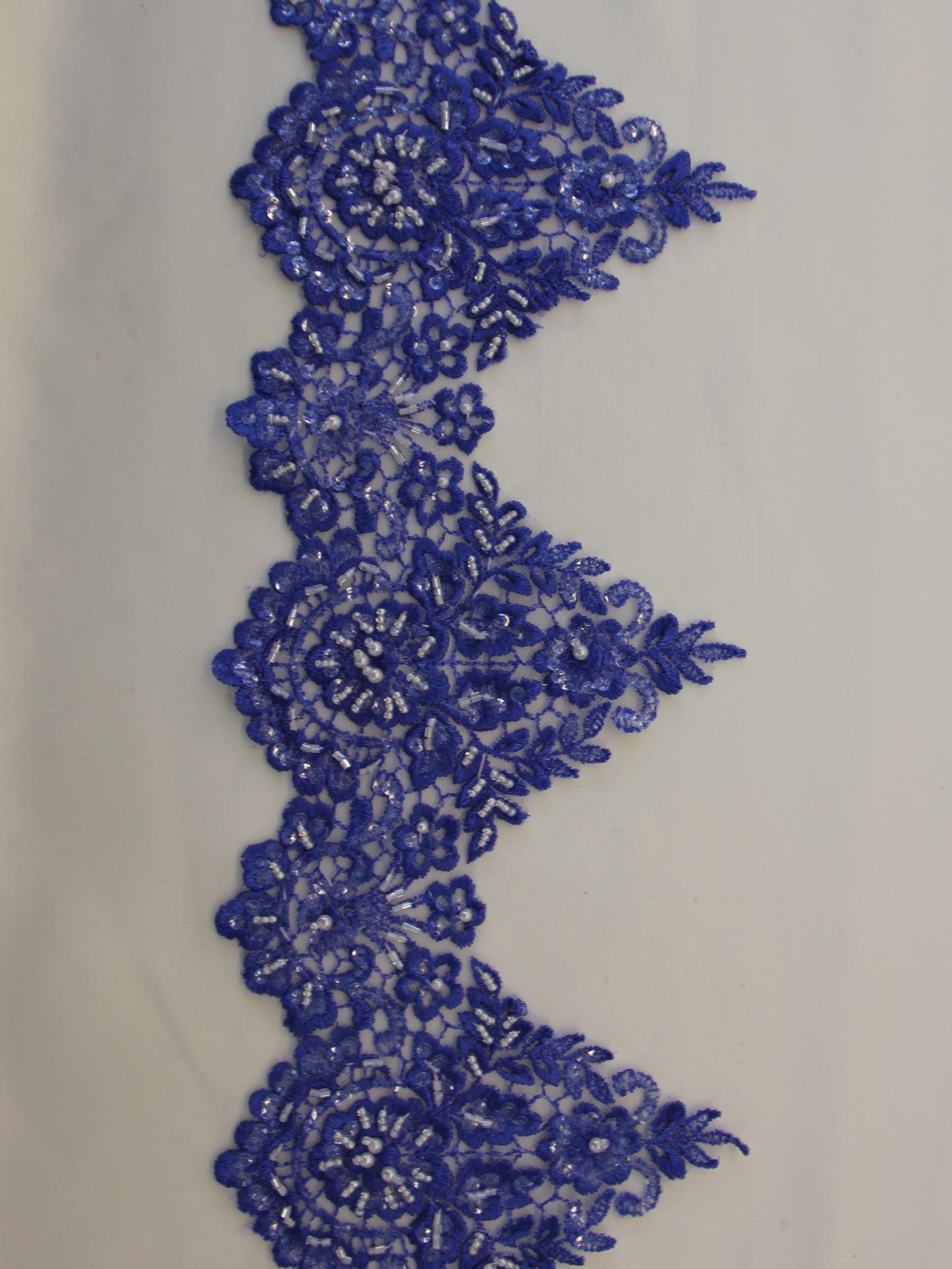 Ocean Blue Lace Trim - Hazel