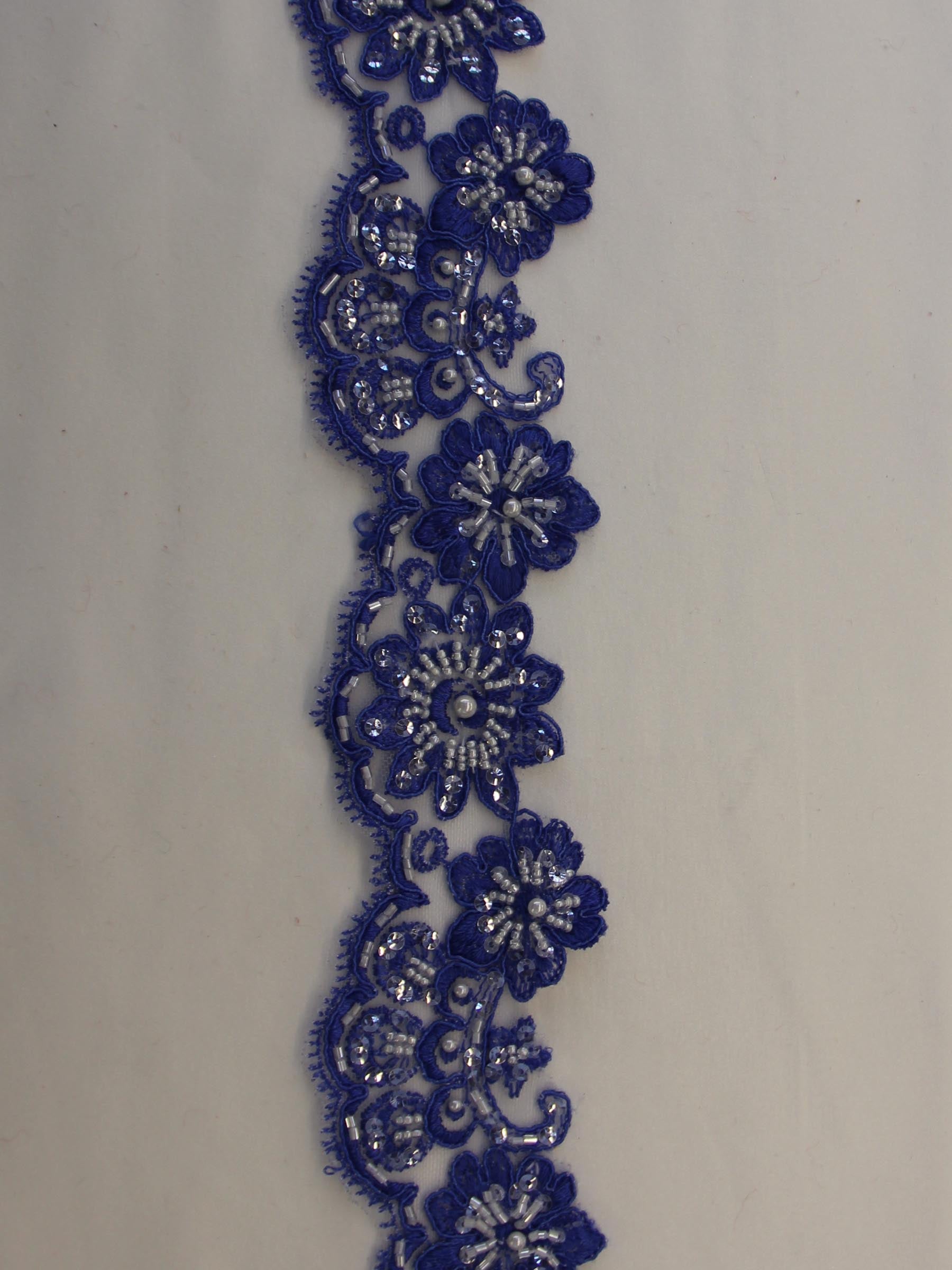 Ocean Blue Lace Trim - Sheila