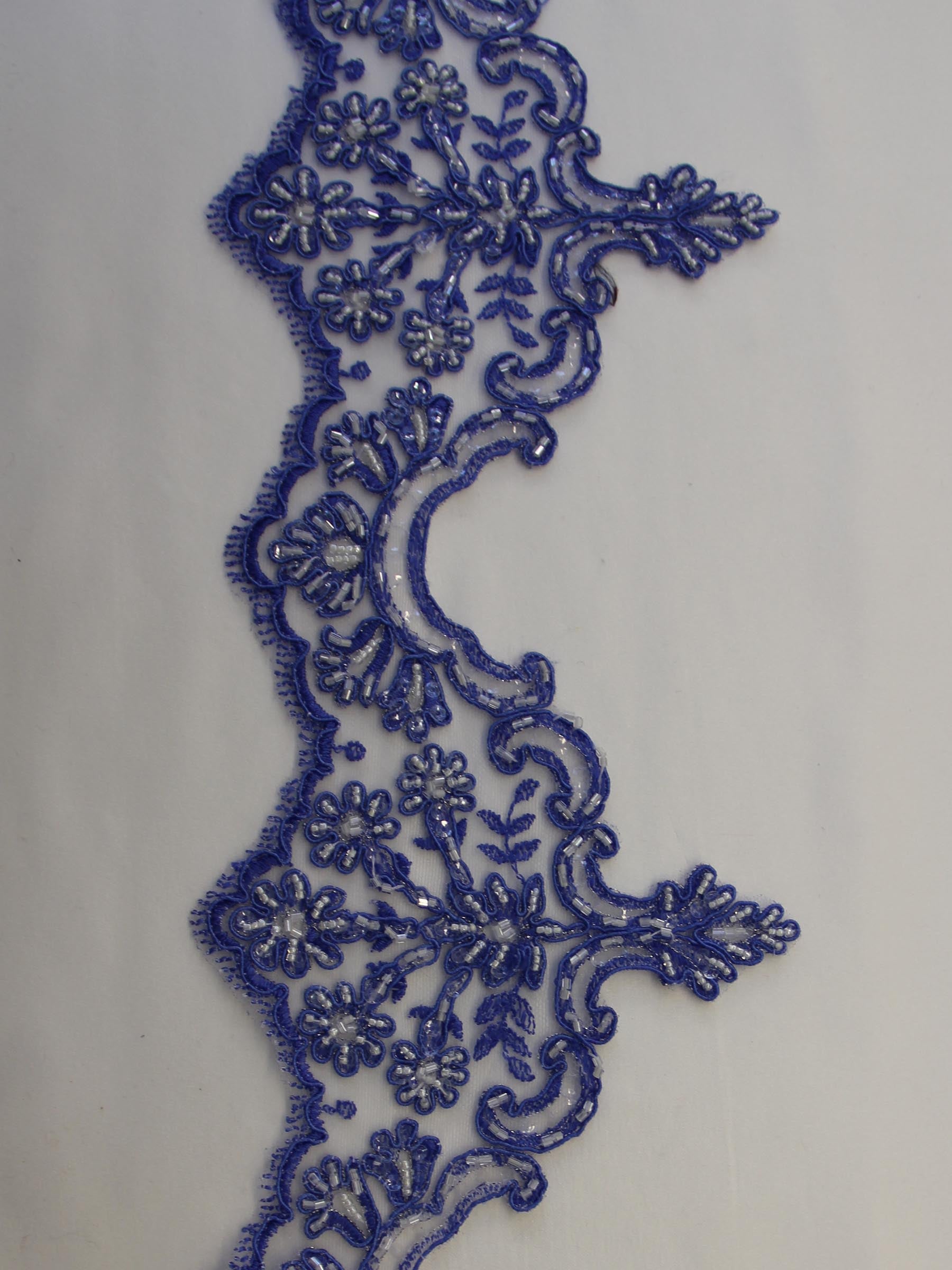Ocean Blue Lace Trim - Sophia