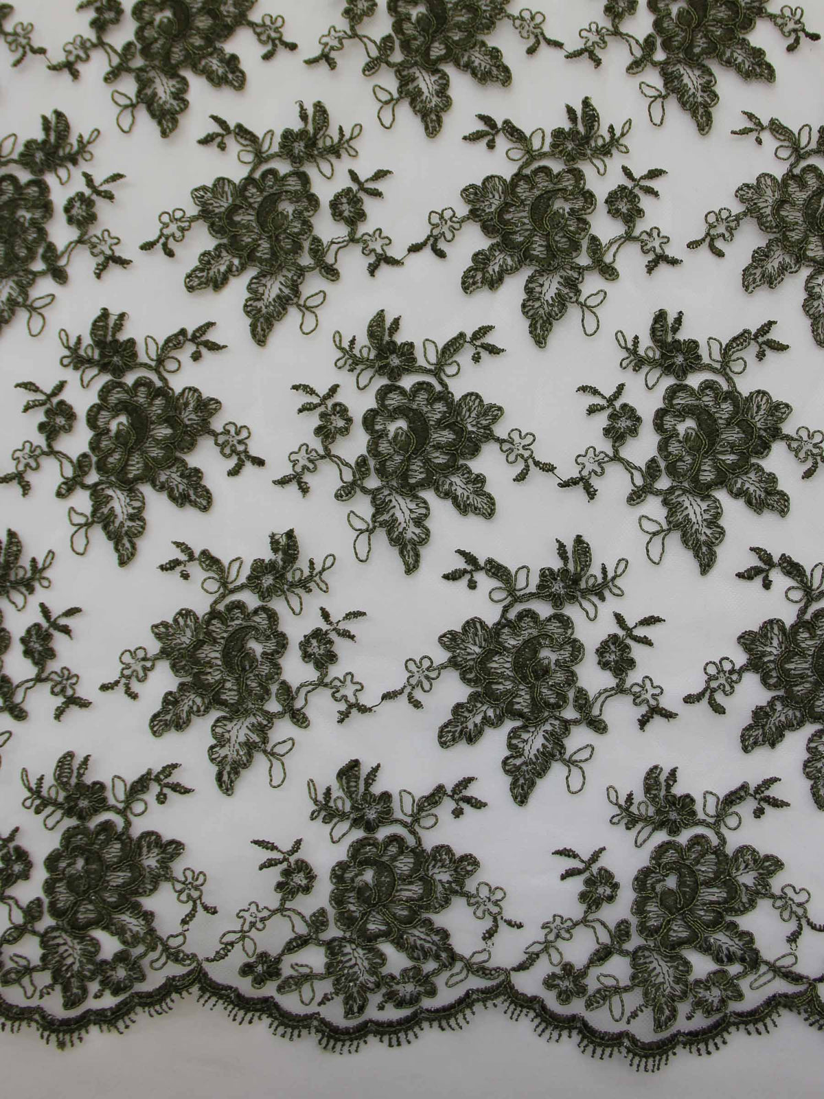 Olive Green Lace - Philippa