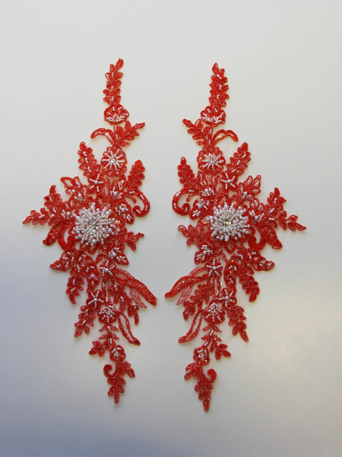 Fresh Orange Corded Lace Appliques - Utah