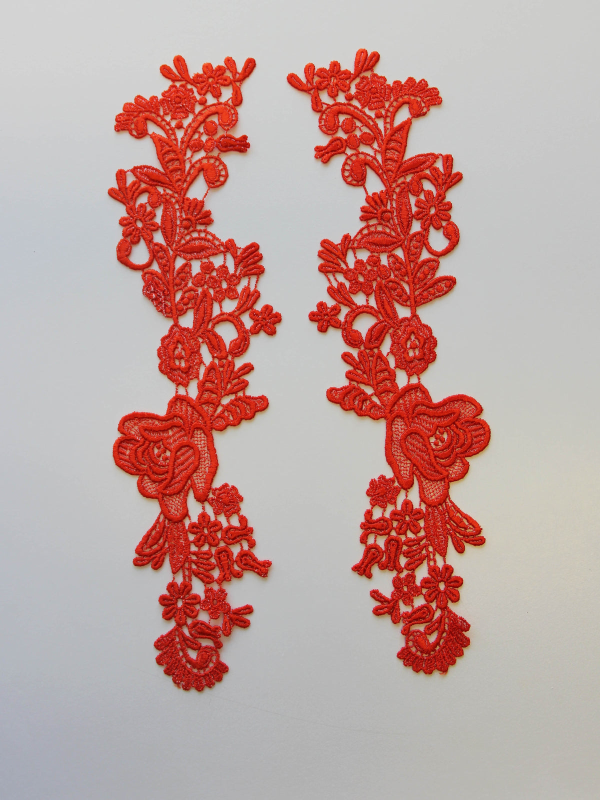 Fresh Orange Corded Lace Appliques - Nova