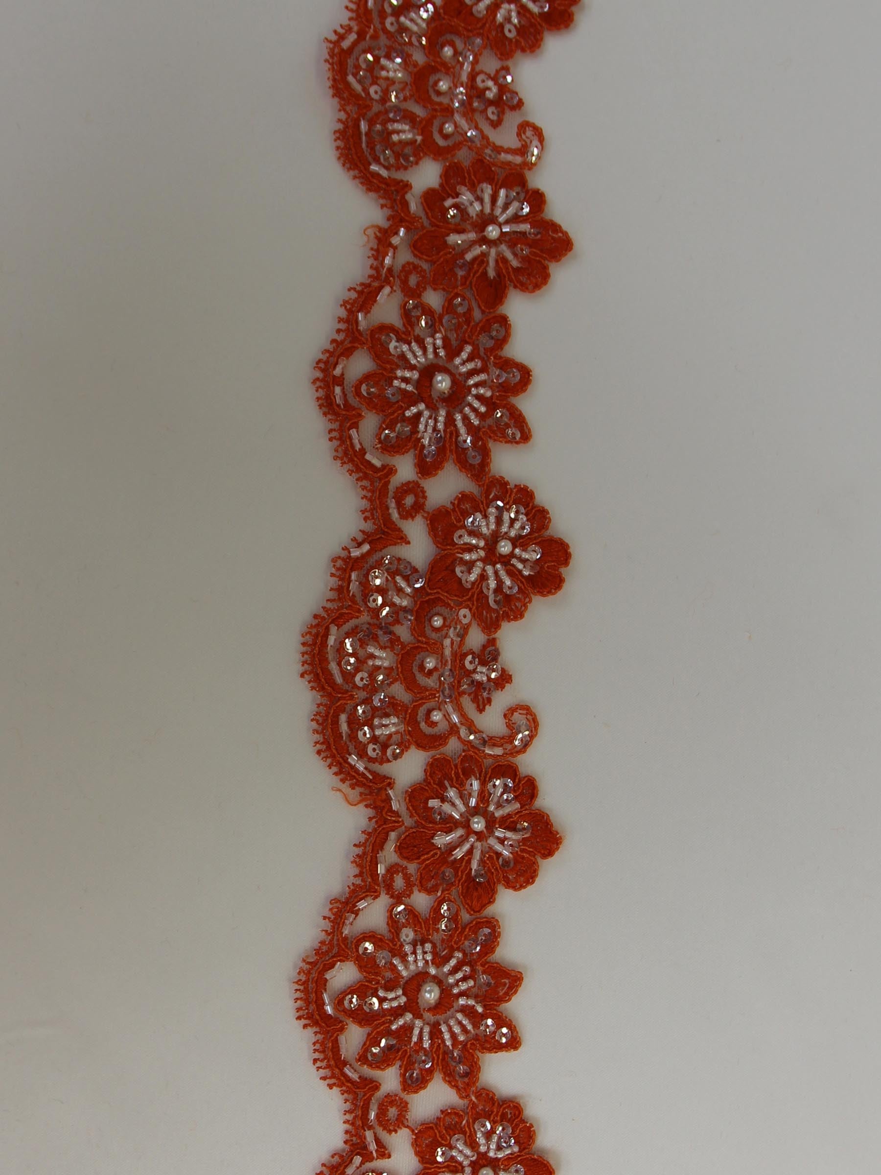 Fresh Orange Lace Trim - Sheila