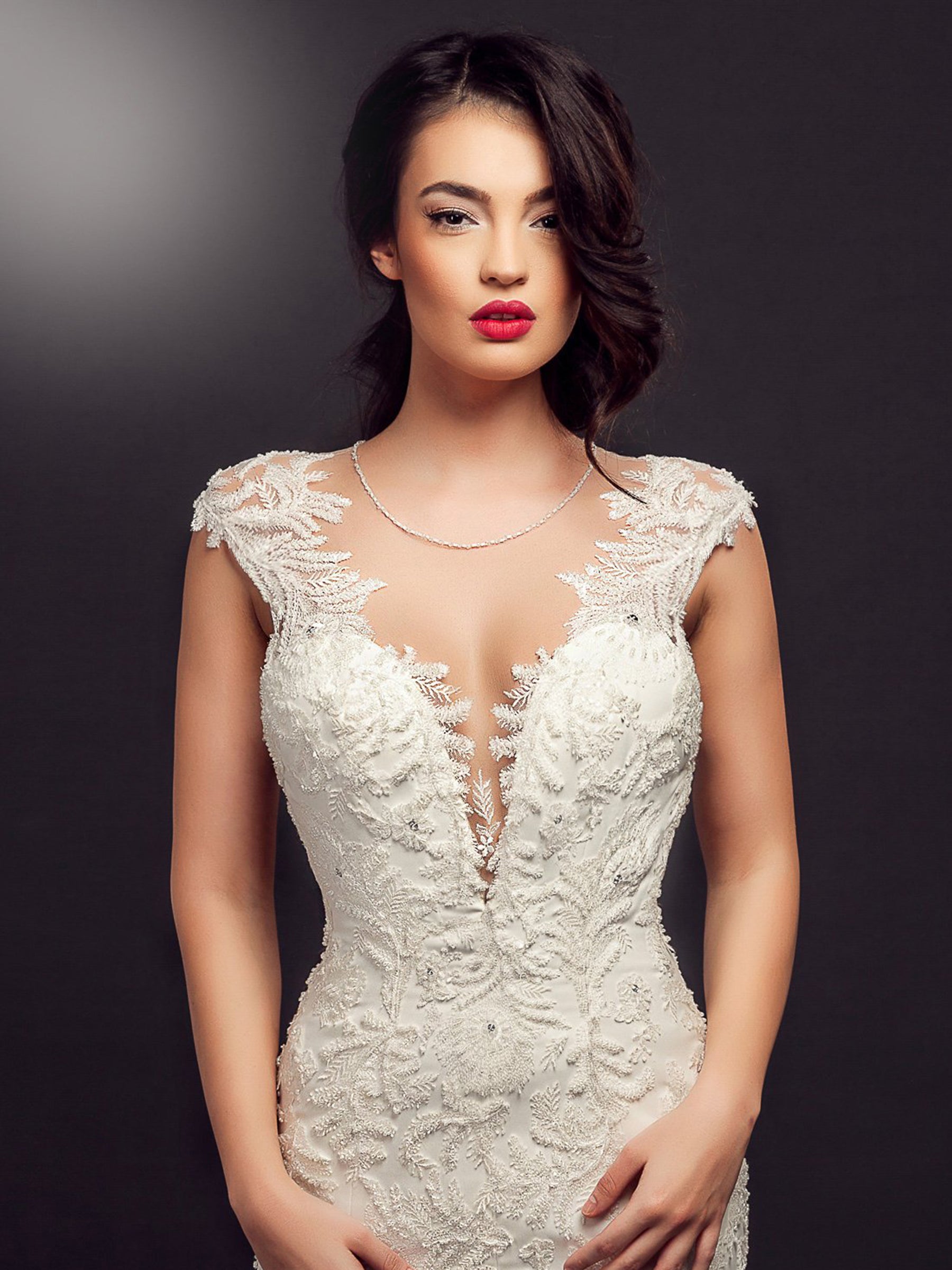 Ivory Beaded Lace - Cara