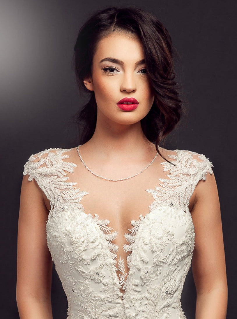 Ivory Beaded Lace - Cara