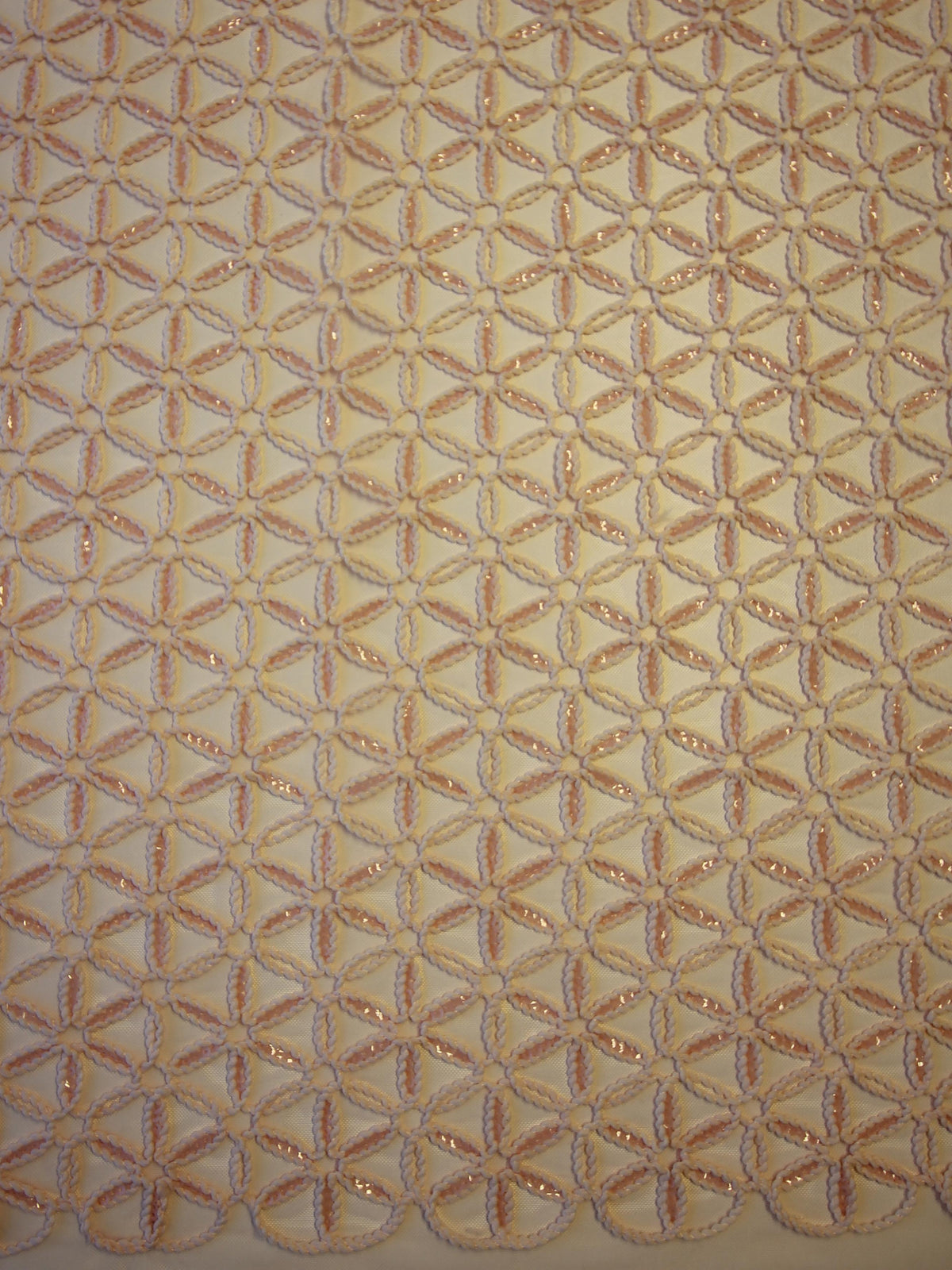 Pink Embroidered Lace - Como