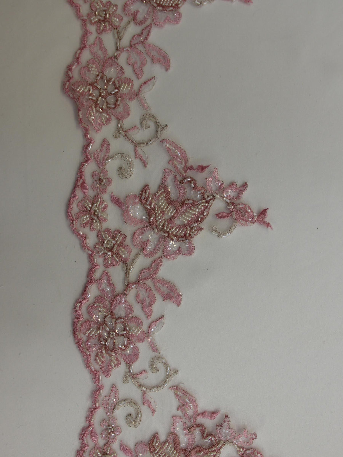 Peony Pink Lace Trim - Chloe