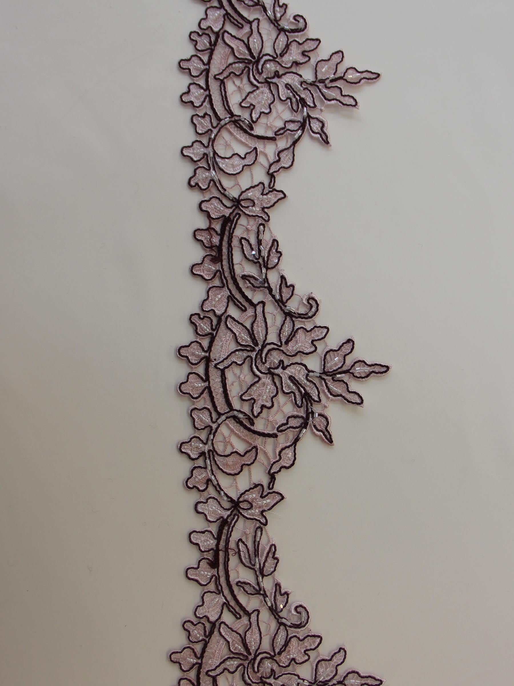 Plum Lace Trim - Martina