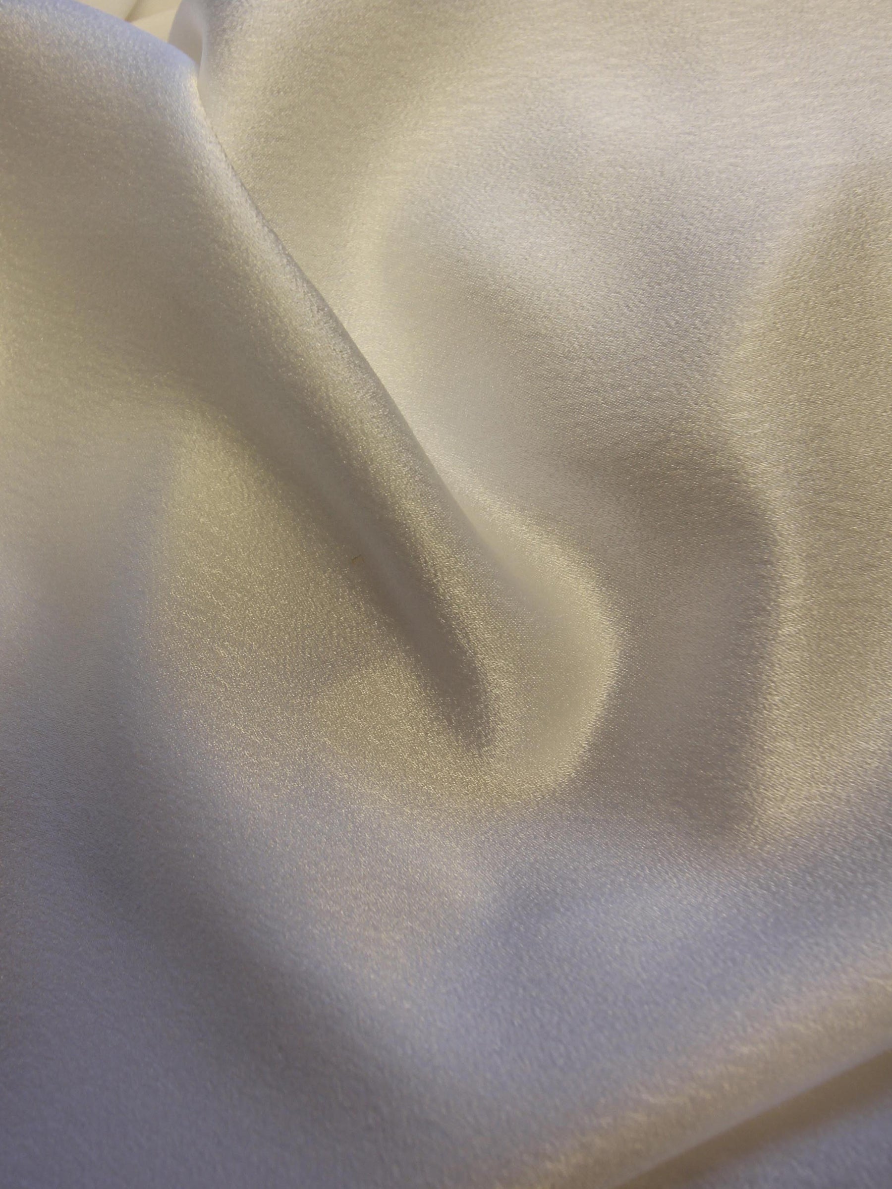 Ivory Polyester Crepe Satin - Refinement