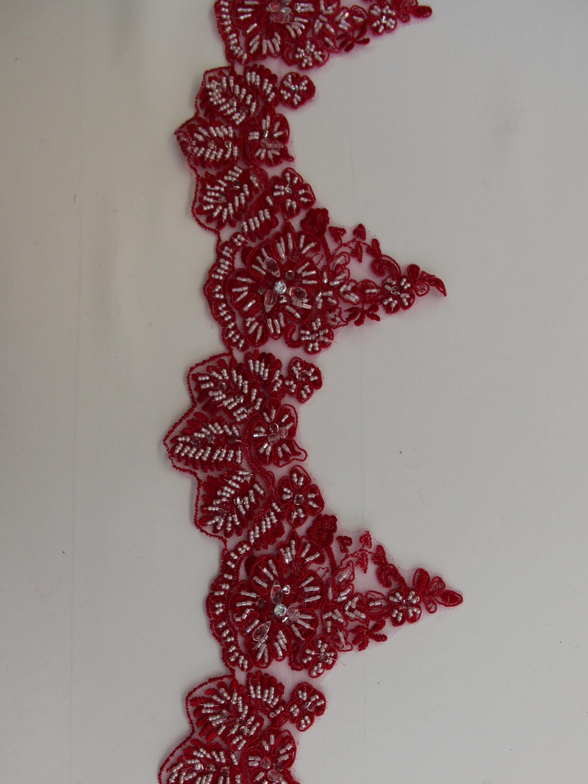 Tulip Red Lace Trim - Chelsea