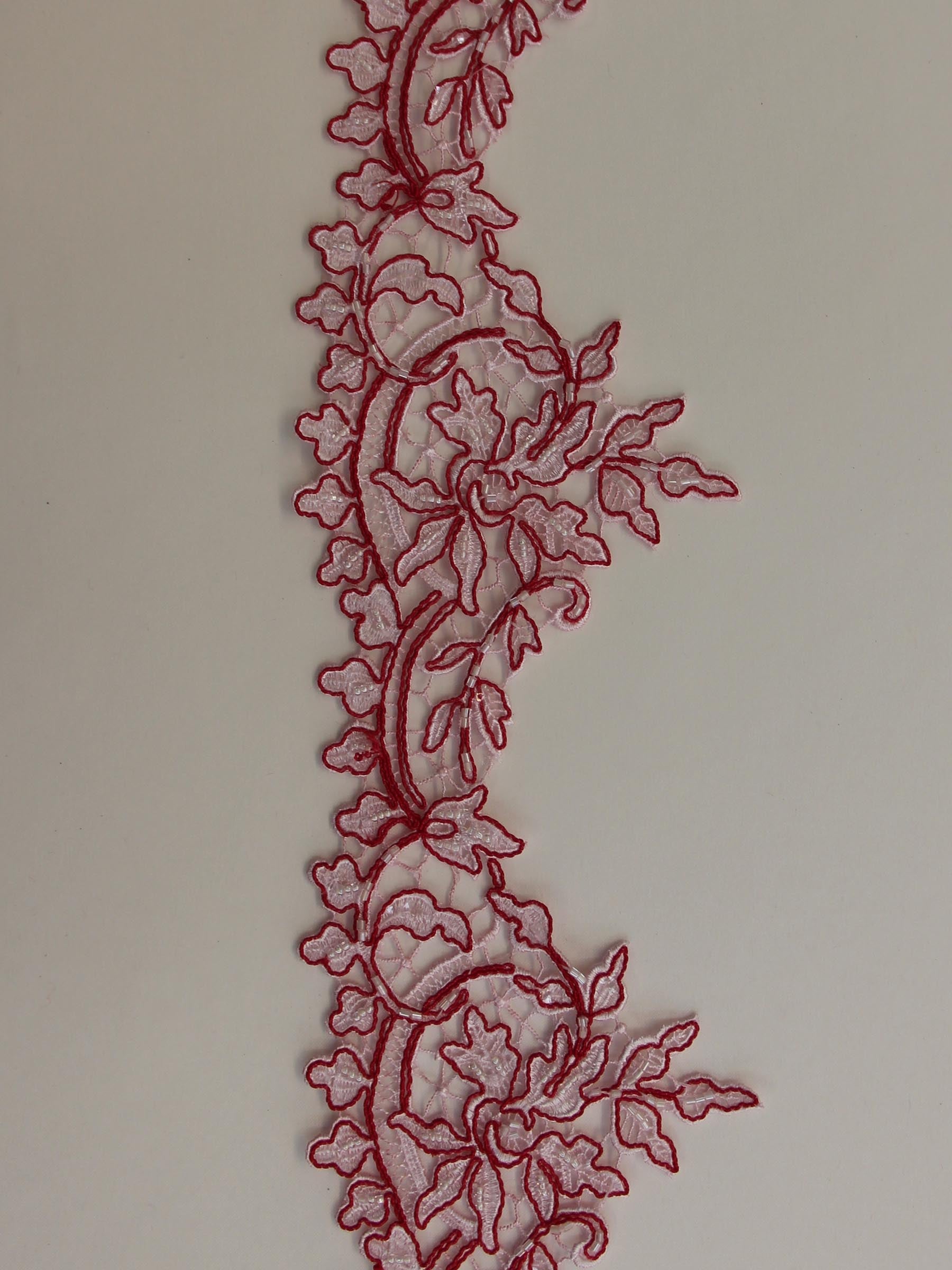 Tulip Red Lace Trim - Martina