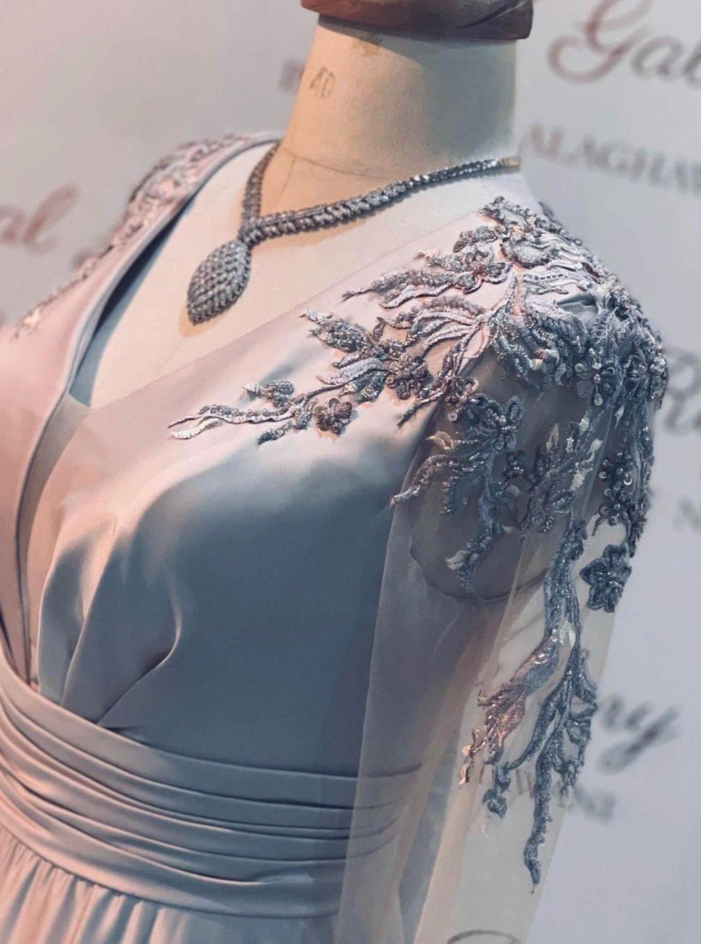 Blush Beaded Lace - Renata