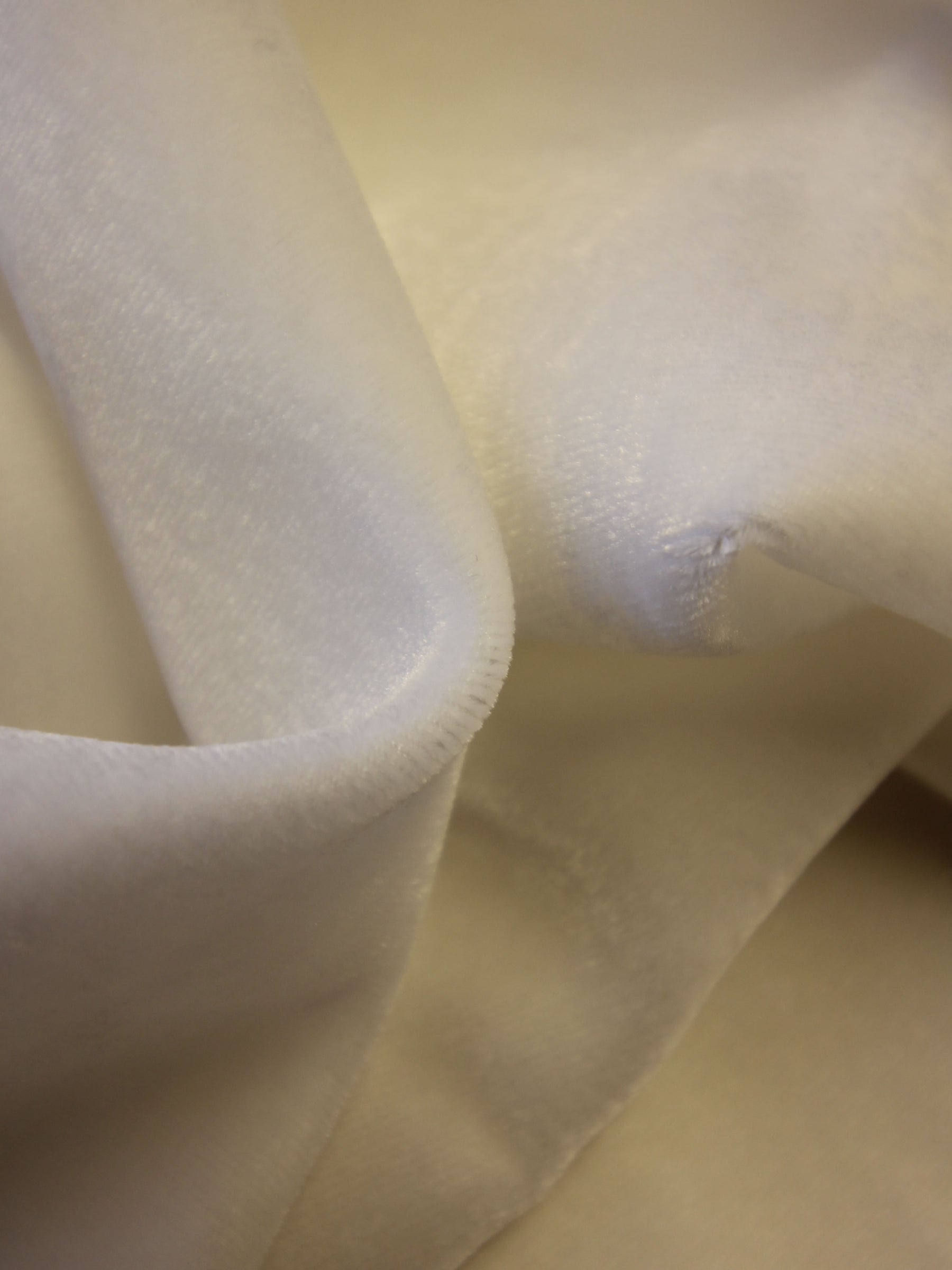 Ivory Stretch Silk Velvet - Plush