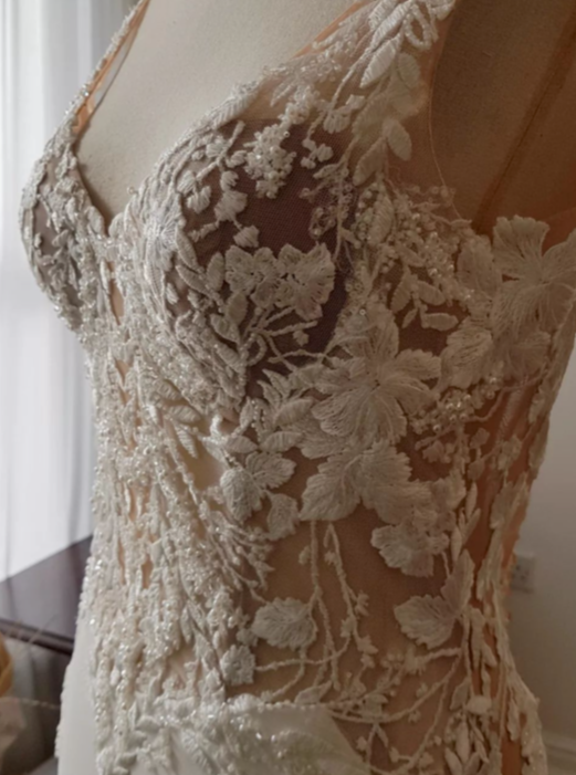 Ivory Italian Embroidered Lace - Styla