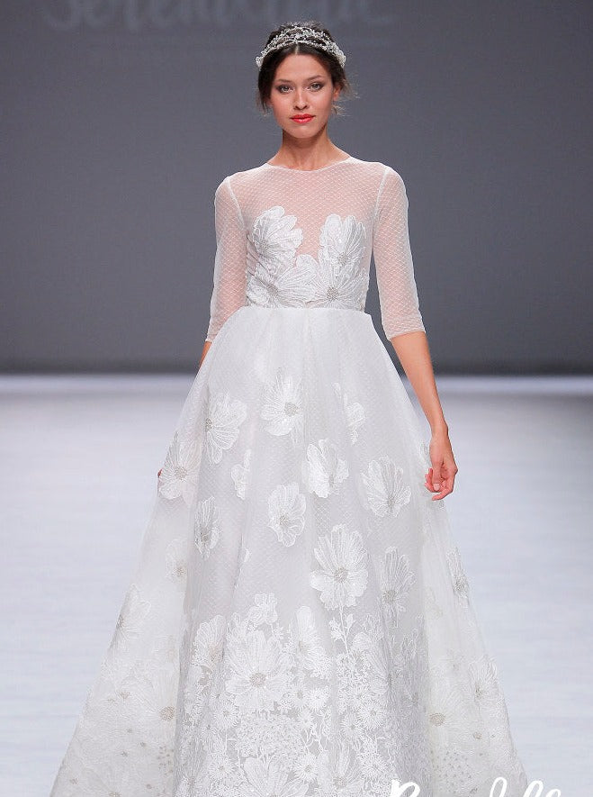 Ivory Embroidered Lace - Liezel