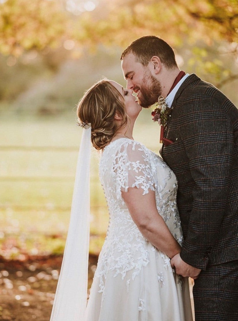 Ivory Embroidered Lace - Talia