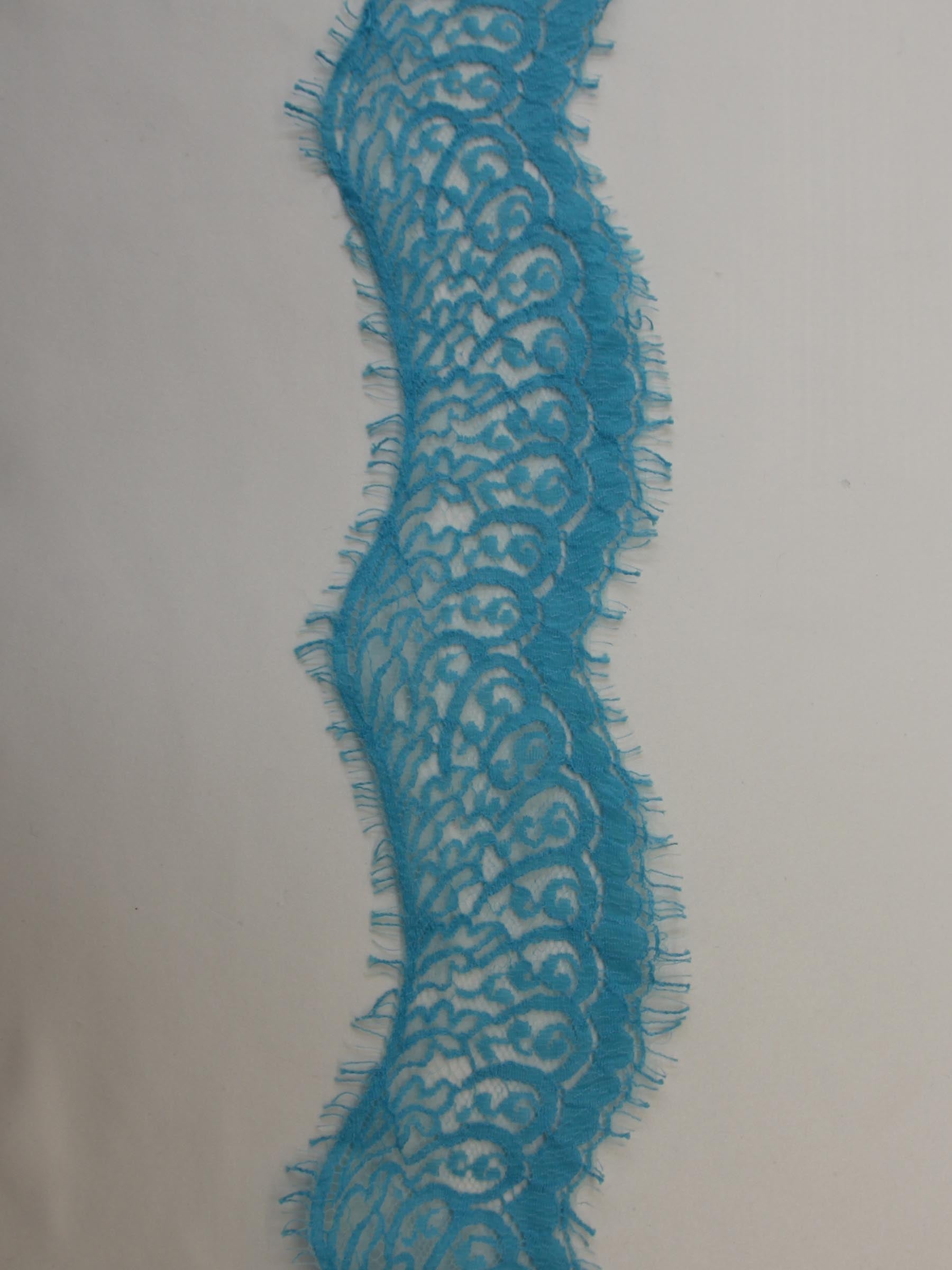Paradise Blue Lace Trim - Felicity