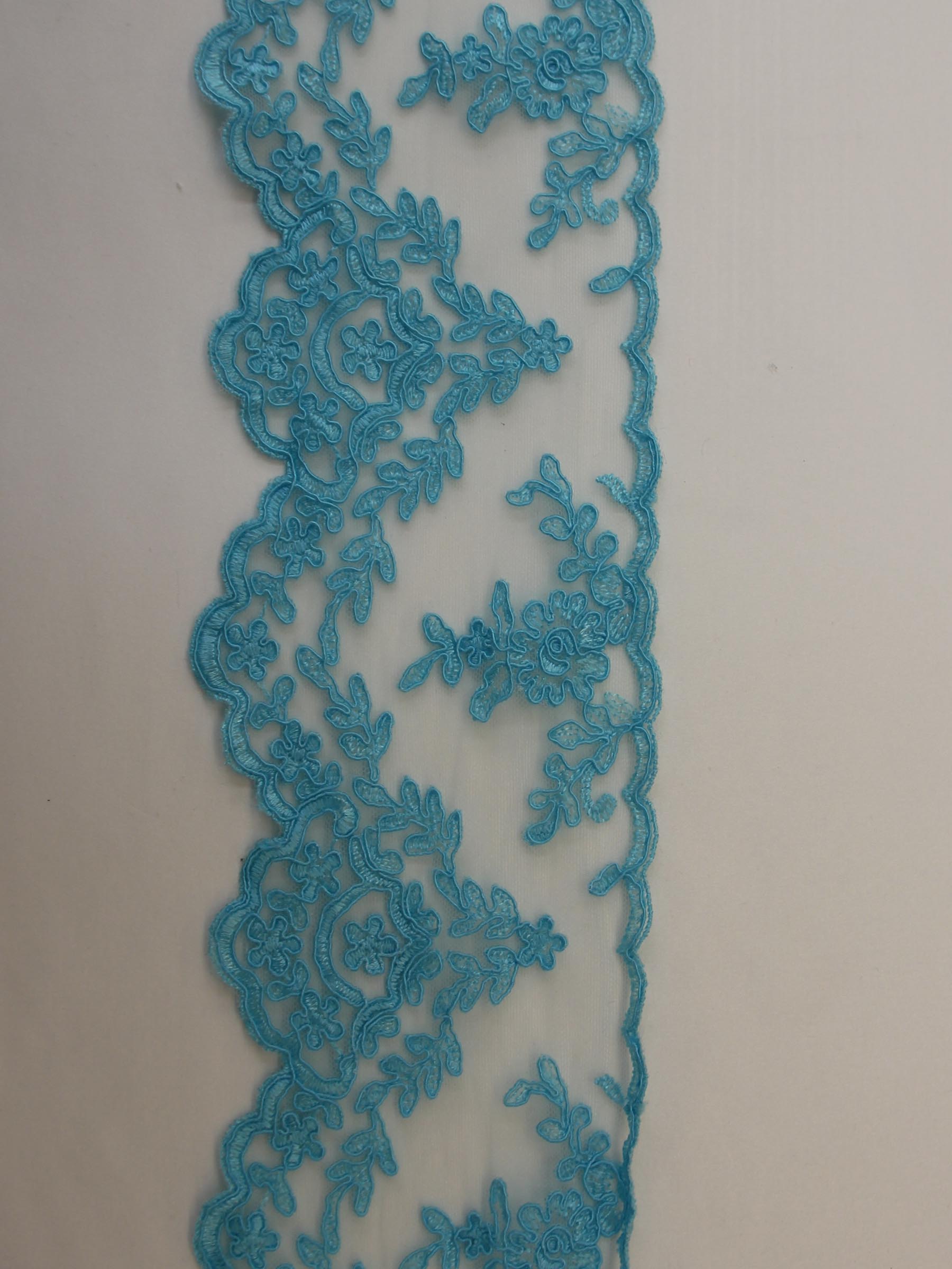 Paradise Blue Lace Trim - Kansas