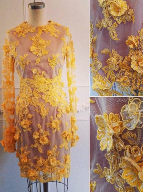 Sunflower Yellow Lace Trim - Victoria