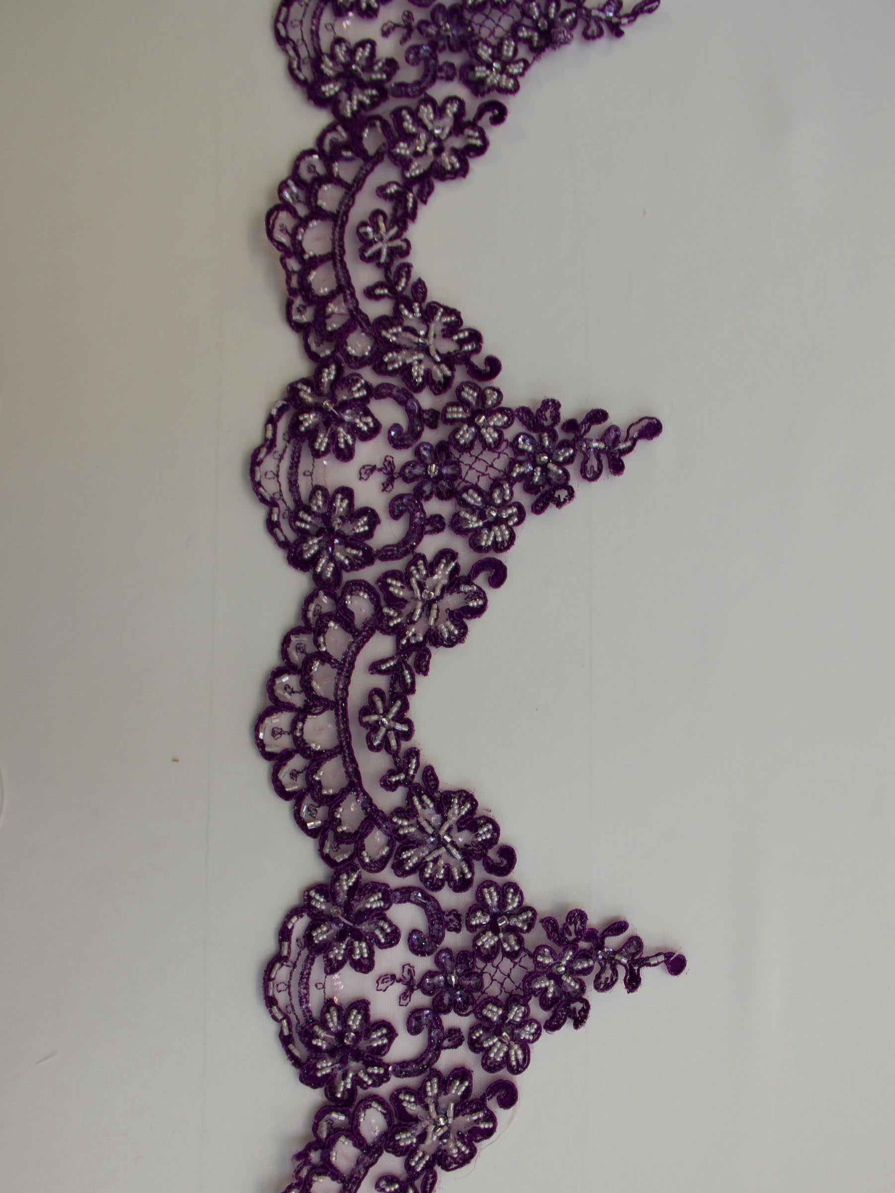 Deep Violet Lace Trim - Alexandra