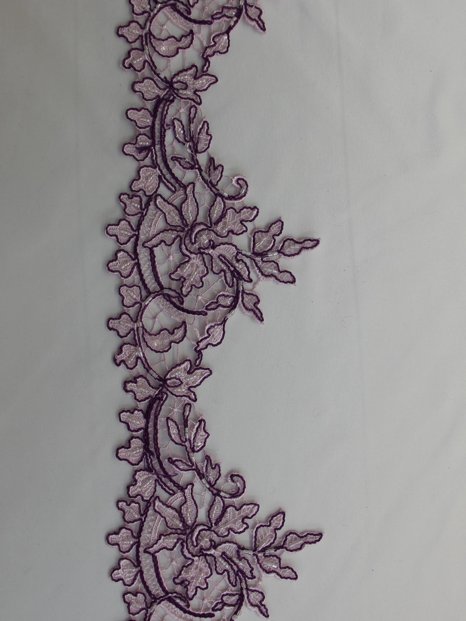 Deep Violet Lace Trim - Martina