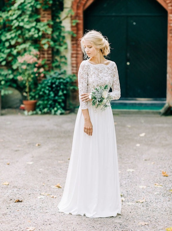 Ivory Embroidered Lace - Violina