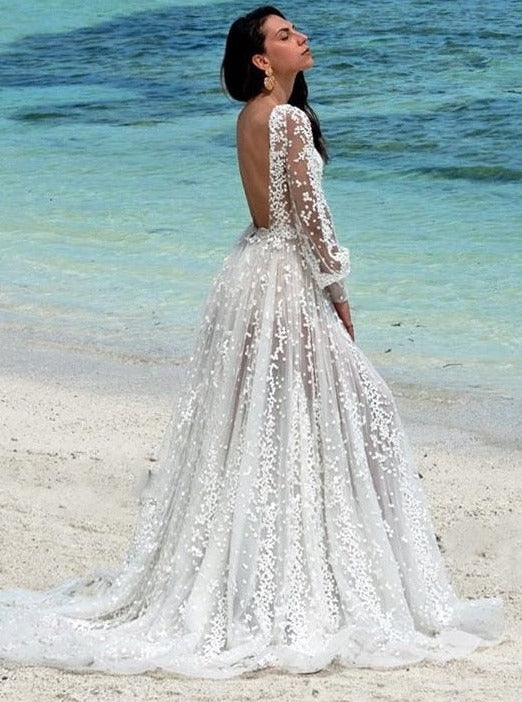 Ivory Embroidered Lace - Gabby