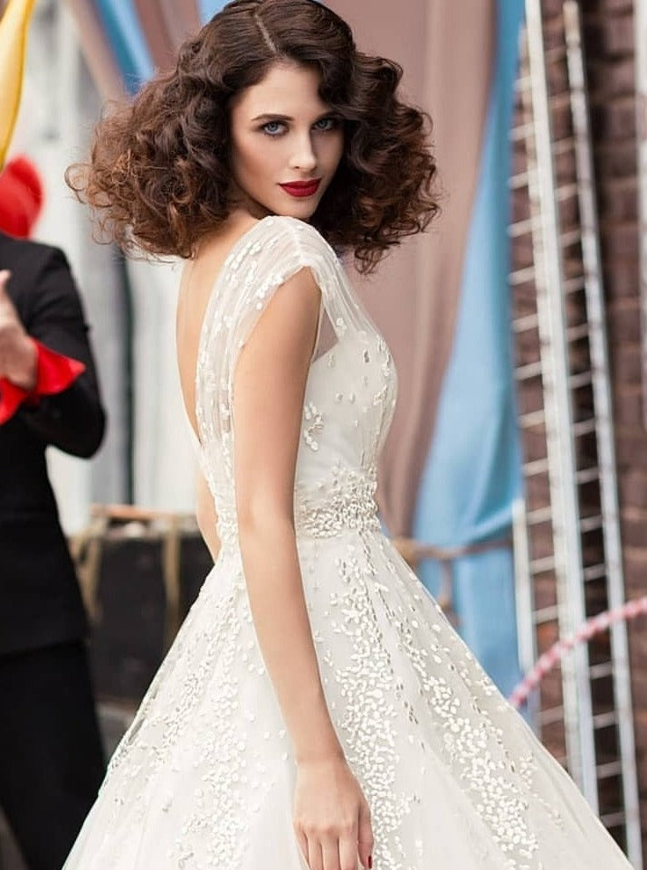 Ivory Embroidered Lace - Gabby