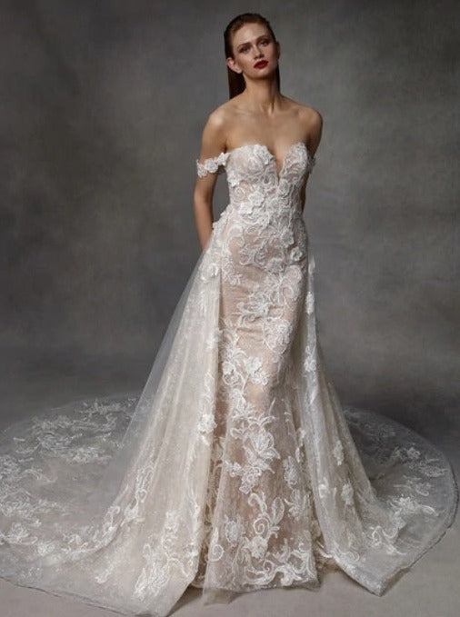 Ivory Embroidered Lace - Keegan