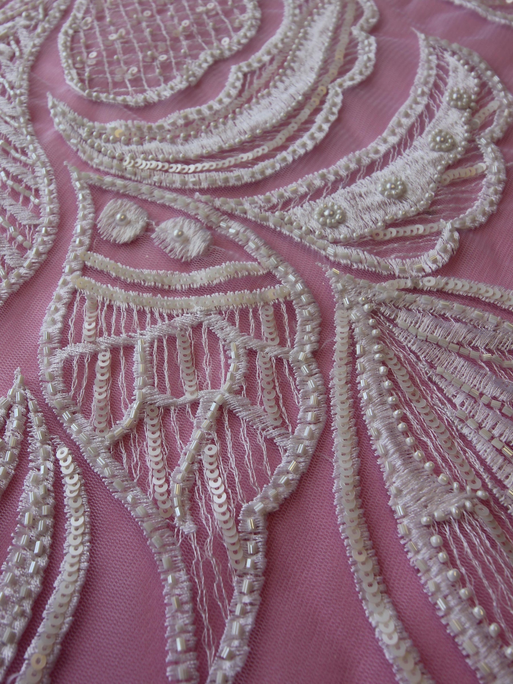 White Beaded Lace - Bridget