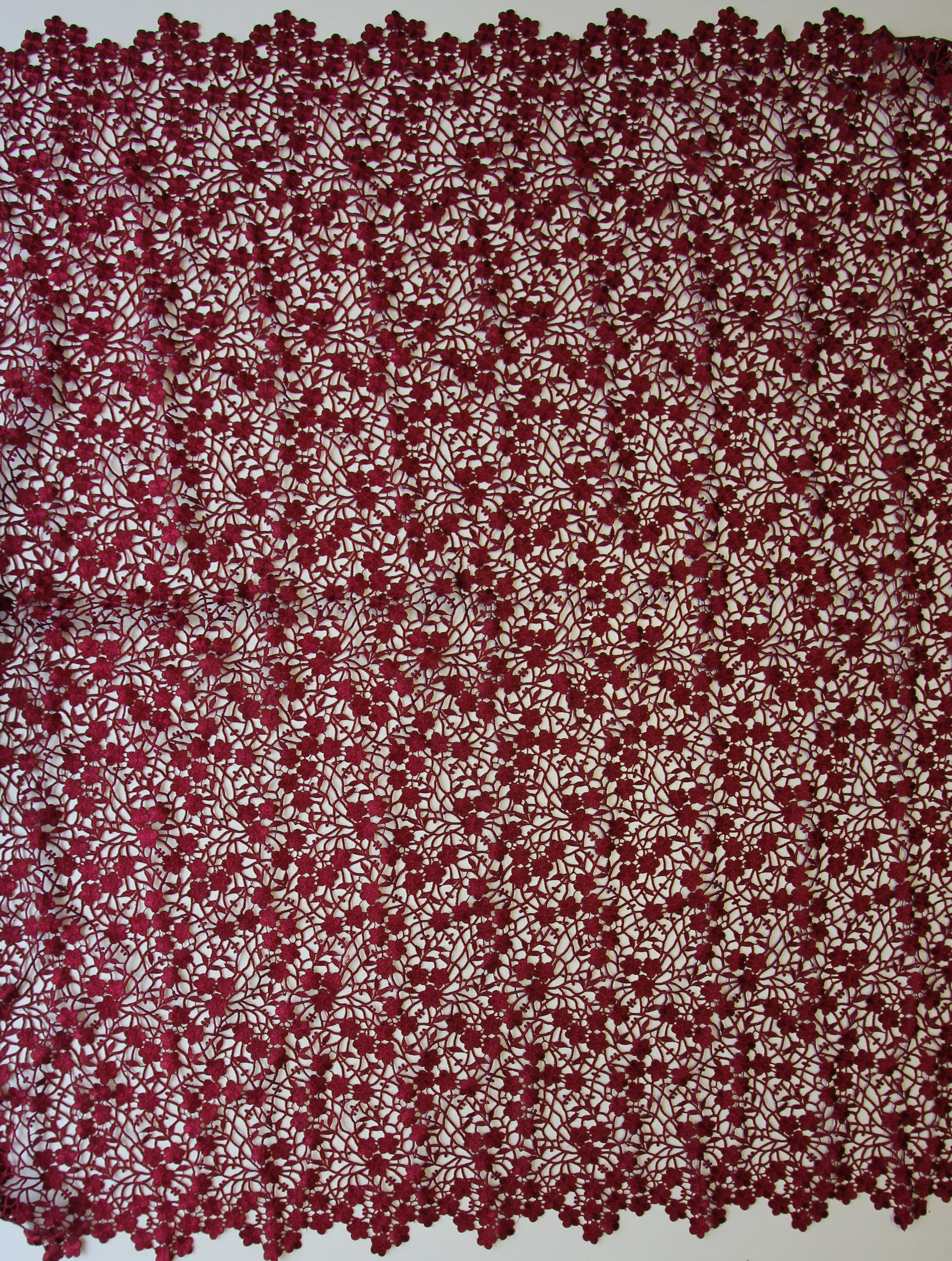 Wine Guipure Lace - Ebba