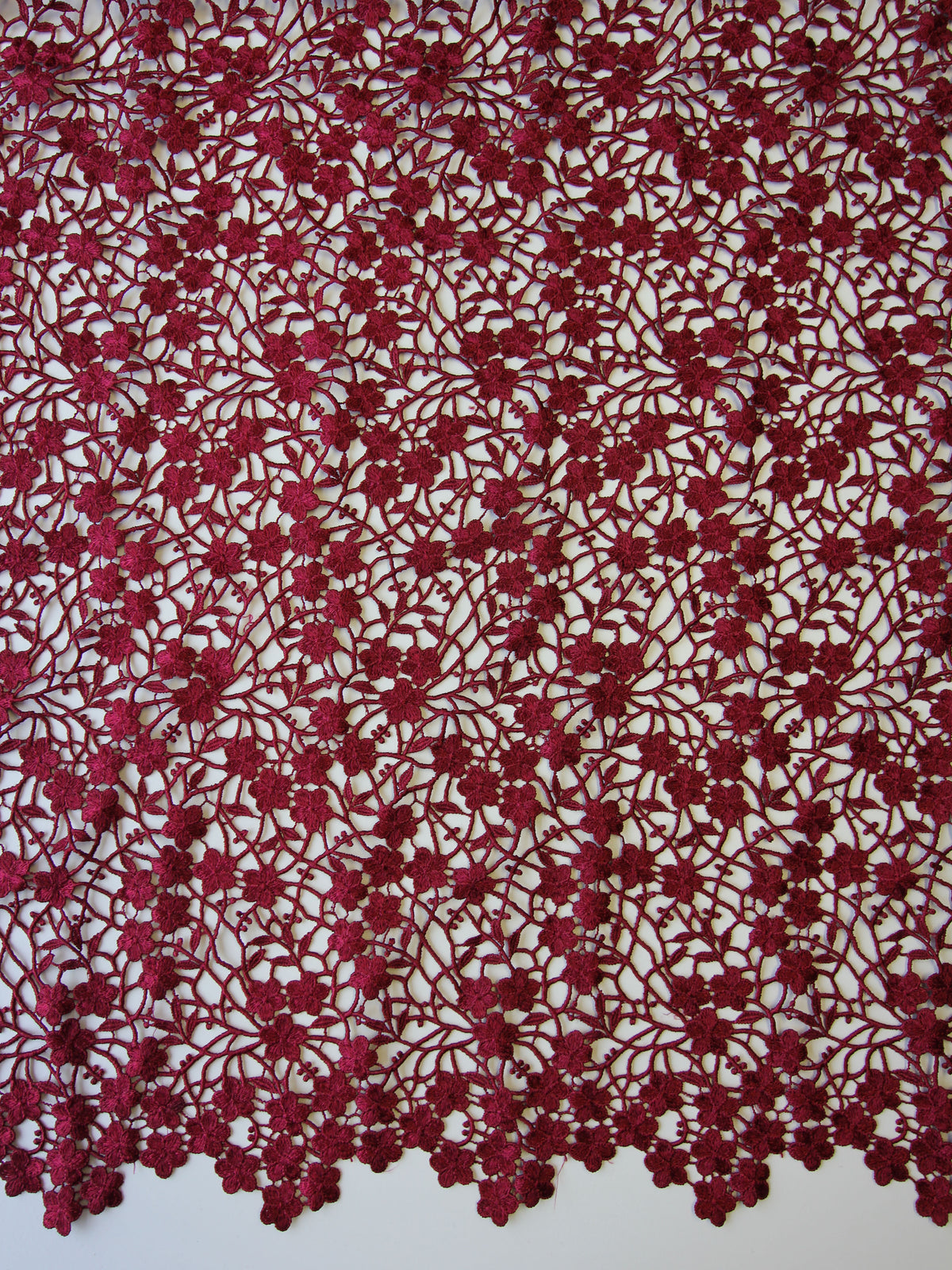 Wine Guipure Lace - Ebba