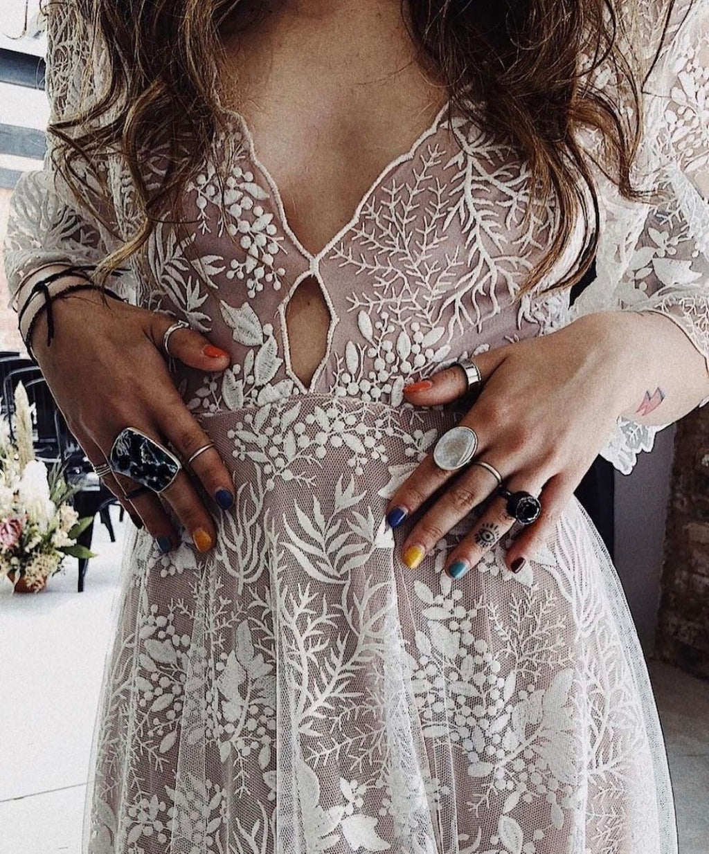 chinese dress ladies Cap Sleeve Sheath Boho Wedding Dresses Vintage Lace Rustic Wedding Dre –  Musebridals