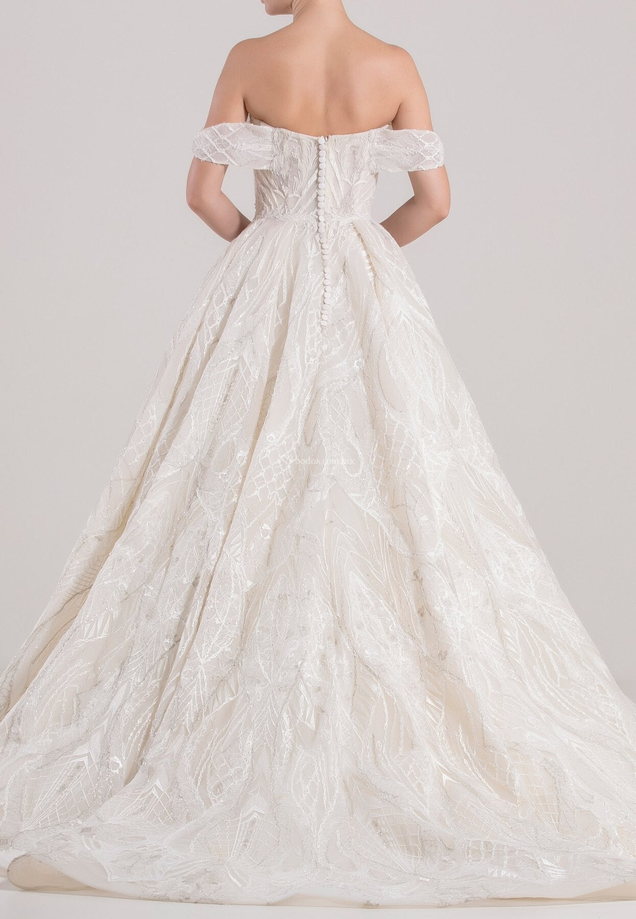 A stunning wedding dress that uses Hortense lace